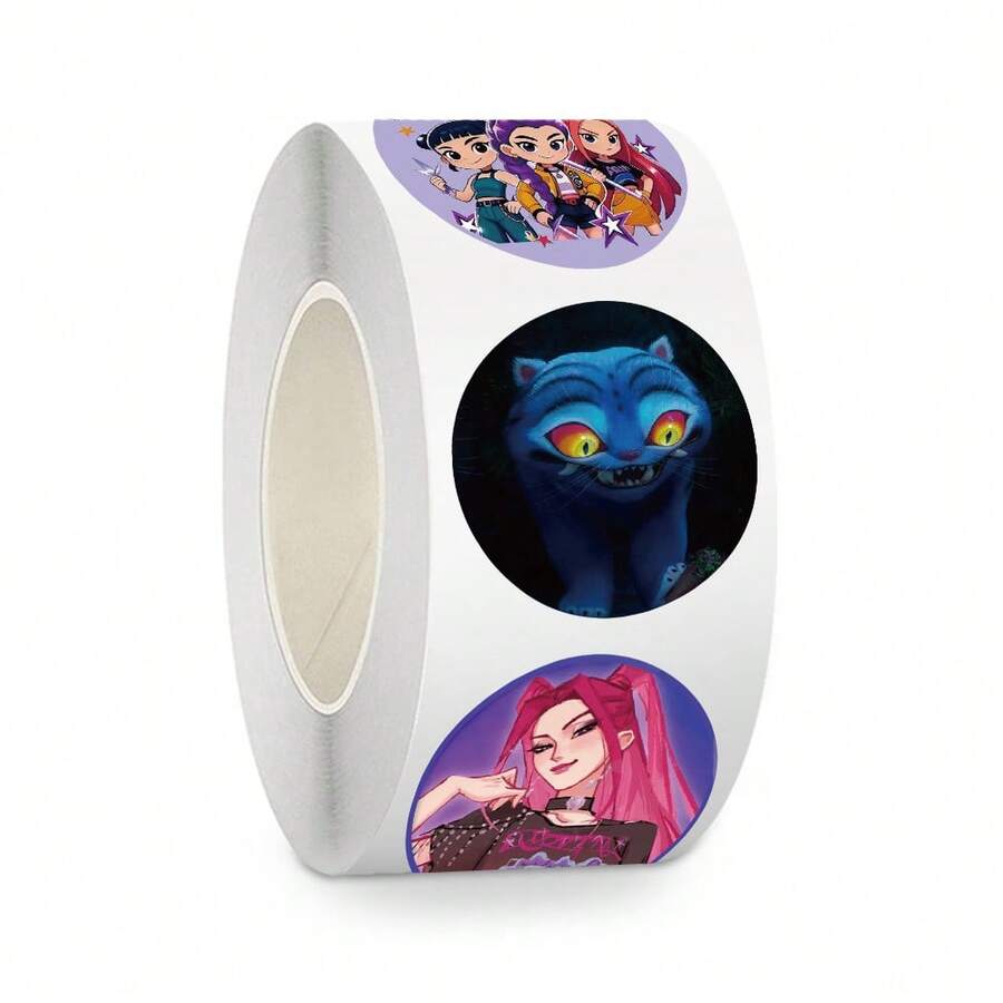 500 miếng dán hoạt hình dễ thương, thích hợp dán lên điện thoại, máy tính, bình nước, hộp quà tặng. - Nhiều màu - Xem 1