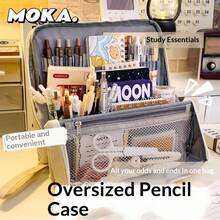 Estuche magnético de 33 piezas para lápices y artículos de papelería | Estuche para lápices de gran capacidad y alto valor para estudiantes | Bolsa de cosméticos portátil de varias capas, juego de regalo - Estuche magnético para lápices con base - Ver 10