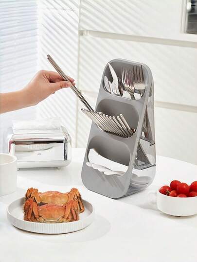 1 Stück Premium 3-stufiger Aufbewahrungsständer für die Arbeitsplatte, Kunststoff & PET, minimalistisches geneigtes Design, Mehrzweck-Aufbewahrungskorb für Küchenspüle & Badezimmer, ideales Einweihungsgeschenk