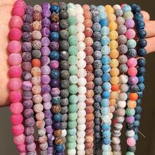 Weathered Agate Beads, DIY Jewelry Making Supplies For Bracelets And Necklaces, Elegant Boho Style Accessories - Multicolor - View 2
