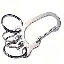 Stainless Steel Keychain In The Shape Of A Small Footprint, A Multi-Ring Personalized Anti-Loss Accessory For Car Keys - A - View 6