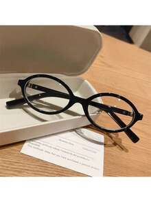 1 Pair Women's Transparent Oval Designer Glasses, Suitable For Reading, Office, Dates And Parties - Multicolor - View 8