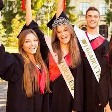 1 PIEZA Cinta de graduación para la clase de 2026, impresa con la frase "¡Me gradué!" y con letras doradas y un diseño de gorra de graduación. Perfecto para fiestas de graduación, regalos de graduación, ceremonias de graduación, baile de graduación y oportunidades fotográficas. - Ver 5