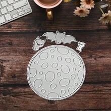 Creative Bat Planet Dies, DIY Scrapbooking Album And Embossing Stencil, Greeting Card Making Tool, Card Paper Cutting Crafts ,Gift Card Making Template Die Cuts. - Silver - View 7