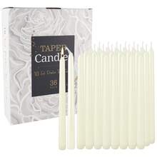 36-Pack 10-Inch Ivory Long Stem Candles | Premium Dripless Candles | Top Choice For Wedding, Dinner, Home Decor - 36 - View 1