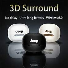 Jeep Earbuds 无线通话耳机 新款时尚外观 超长续航 无线立体声入耳式降噪耳机 超长续航耳机 男女通用 佩戴舒适 适用于笔记本电脑、平板电脑和手机 - 查看 1