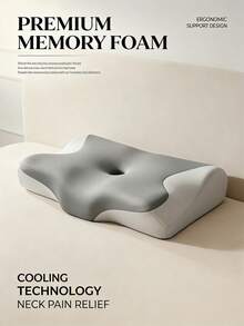 All-Season Foam Pillow, Cooling Gel Side Summer & Warm Cozy Side Winter, Shredded Fill With Dual-Texture Cover, Year-Round Comfort Bedding - 1 - 查看 3