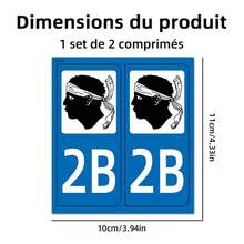 2pcs/Set Vehicle License Plate Stickers - For Cars, Trailers, Campers - 2 License Plate Stickers - View 4