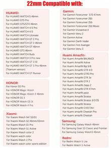 1PC Fashion Black Stainless Steel Watch Band Compatible With Samsung Smart Watch Universal 20mm 22mm Watch Strap Compatible With Samsung Galaxy Watch 3 42mm 46mm Compatible With Galaxy Active 2 40mm/44mm Compatible With Watch Gt2,Watchband For Smart Watch,Bracelet Galaxy Watch - Black - View 12