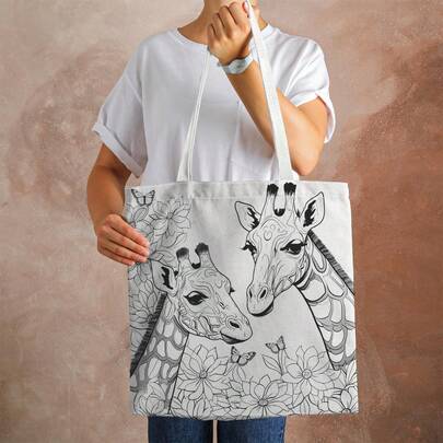 1 pieza Diseño de jirafa lindo Uso casual unisex adecuado para viajes, trabajo, escuela, universidad y varias ocasiones