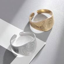 1pc Stainless Steel Catholic Exorcism St. Benedict Religious Adjustable Ring, Unisex Religious Amulet Jewelry - The New - View 1