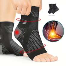 Ankle Compression Socks With Arch And Ankle Support - Toeless Design Provides Elastic Foot Support, Suitable For Daily Wear And Outdoor Activities - Multicolor - View 2