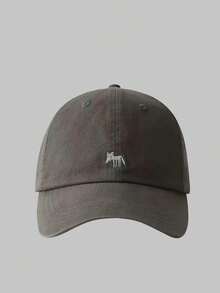 1pc Women's Cute Fox Embroidery Baseball Cap, Wide Brim Summer Sun Protection Visor Hat - Multicolor - View 6