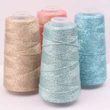 50g Gold & Silver Metallic Hollow Yarn, Handmade Knitting Yarn For DIY - Multicolor - View 1