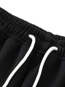 1 Stück Herren American Basketball Shorts, leichte, luftige Sommer-Sporthose, atmungsaktiv und schnelltrocknend, lässige knielange Shorts - Rot - Übersicht 3