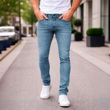 Shendy Vendy Men's Slim Fit Jeans, Slim Fit Style For Men - Cadet Blue - View 9