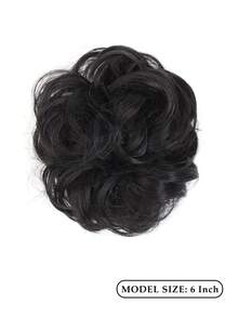 懒人盘发，发夹固定，发髻假发，自然蓬松发髻，覆盖整个后脑勺，合成接发假发发圈 - 彩色 - 查看 5