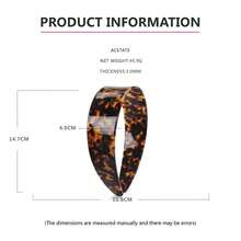 1.5 Inch Wide Tortoiseshell Texture Non-Slip Plastic Retro Headband For Women, Dark Tortoiseshell Texture Hair Band Hair Hoop Hairband - Multicolor - View 4