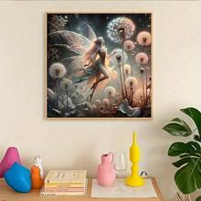 1pc DIY Dandelion Angel 5D Diamond Painting Kit, [30*30cm/11.8*11.8in] [40*40cm/15.7*15.7in], Suitable For Adult Beginners DIY Mosaic Diamond Art, Full Drill Handmade Hobby, Wall Decor For Living Room, Bedroom, Office, Surprise Gift For Family And Friends, Frameless - No Frame - View 3