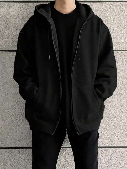 Hombre 005 Chaleco con cuello alto bolsillo con cremallera color único y cuello alto modelo ideal para otoño e invierno con manga larga