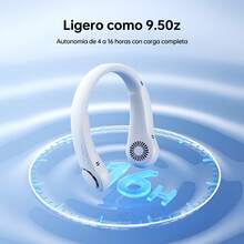 JISULIFE - Ventilador de cuello portátil, manos libres, sin hoja, 5 velocidades, 4000 mAh, funciona con pilas, giratorio, recargable, regalo para mujeres y hombres - Estilo de cuello - Ver 5