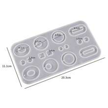 1 khuôn silicon hình giọt nước oval ngoài hành tinh để tự làm mặt dây chuyền và bông tai. - trắng - Xem 12