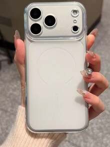 磁吸式防震磨砂透明一体式镜头保护超薄触感手机壳，兼容 17 Pro Max、17 Pro、17、16、15、14 Plus、13 Pro Max，柔软透明后盖，生日礼物，春季复活节礼物 - 磨砂透明 - 查看 6