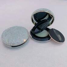 Rhinestone Thin Cushion Compact, High-End BB Cream Packaging, Foundation Concealer Refill Empty Case, Replacement Refill Case - White - View 10