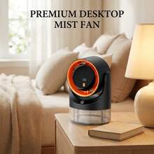 桌面喷雾风扇，带LED显示屏，可旋转，桌面空调风扇，家用/办公用，USB充电，适合露营、徒步旅行、办公室、家庭、客厅等场所。 - 檯面風扇 - 查看 5