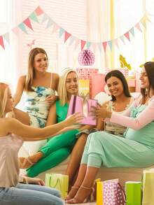 精美礼品袋，含丝带、感谢卡、蝴蝶结纸质礼品袋，伴娘礼品袋，完美适用于任何生日、婚礼、母亲节礼物、伴娘派对或礼品包装。 - 粉紅色 - 查看 5