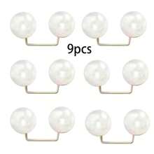 3/4/6/9pcs Elegant Faux Pearl Buttons, Suitable For Dresses, Collar Adjustment And Scarf Fixing, Perfect For Daily Wear And Gift, Party Dress Accessories | Bohemian Style | Durable Plastic Buttons - Multicolor - View 34