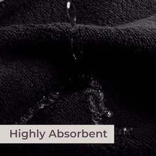 Lavish Home 67-0022-BL Towel Set Rio Black 8 Piece - Negro - Ver 7