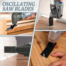 100Pcs Universal Oscillating Saw Blades Set 30-90mm Quick Release Multi-Tool Blades Wood Cutting Alloy Steel With Built-In Markers Compatible With Fein Ryobi - Black - View 8