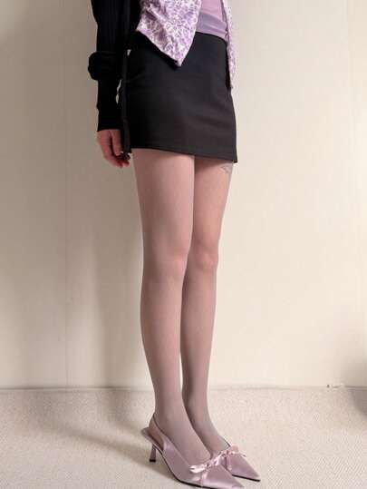 1 đôi quần tất lưới gợi cảm bằng vải Lycra Jacquard họa tiết