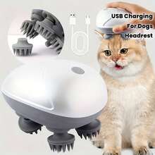 1 pieza Herramienta de masaje manual para mascotas, adecuada para perros y gatos - Rascador eléctrico para gatos y perros con carga USB, alivio de picazón en la cabeza/espalda, relajación de la tensión muscular, regalo, presente de celebración - Multicolor - Ver 3