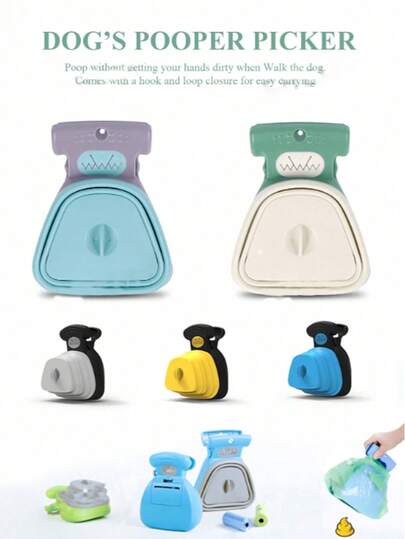 Foldable Pet Poop Scoop With Non-Slip Handle, Portable Outdoor Dog Waste Cleanup Tool