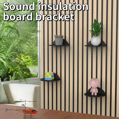1件装壁挂式吸音板悬浮置物架 - 无需螺丝的重型悬挂式置物架，卡扣式安装，适用于13mm嵌入式吸音板，可用于植物展示和时尚收纳，现代家居装饰和整理，适用于家居装饰、客厅、卧室或录音室，可用于摆放花瓶和鲜花，装饰性置物架，易于安装，也可用于展示多肉植物和鲜花/干花