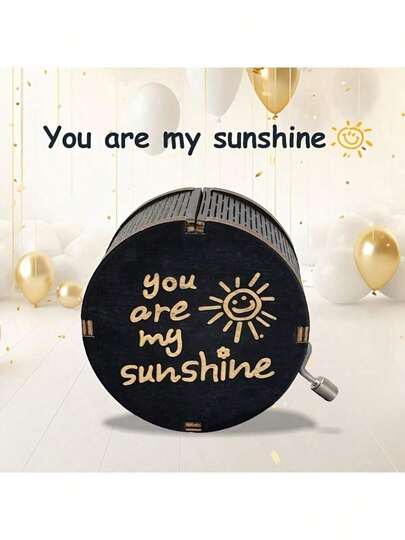 1 pieza "Tú eres mi sol" Caja de música de manivela - Regalo inspirador para ella, mamá, papá, hija, esposa, novia, amante, novio, esposo - Día de la Madre, Día del Padre, Cumpleaños, Aniversario
