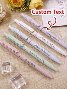 Customized Name Pen, Personalized Teacher Pen, Back To School Supplies, Customized Ballpoint Pen, Customizable Writing Pen, Suitable For Birthday Gift, Teacher's Day Gift, Anniversary Gift, Graduation Gift, Back To School Gift, Available In Multiple Colors, For Children, School, Students, Friends, Men, Women, Family, Business, Work, Office - Style a - View 1