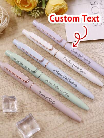 Customized Name Pen, Personalized Teacher Pen, Back To School Supplies, Customized Ballpoint Pen, Customizable Writing Pen, Suitable For Birthday Gift, Teacher's Day Gift, Anniversary Gift, Graduation Gift, Back To School Gift, Available In Multiple Colors, For Children, School, Students, Friends, Men, Women, Family, Business, Work, Office