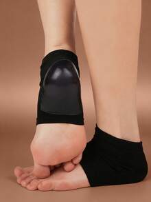 1双保湿足跟套，去角质滋养足跟，足跟支撑，男女通用 - 黑色 - 查看 5