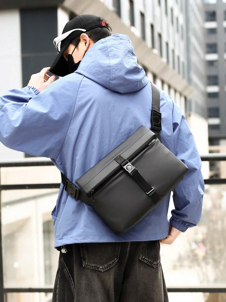 1pc Minimalist Casual Backpack For Men, New Large Capacity Travel Commute Briefcase, Versatile Messenger Bag
