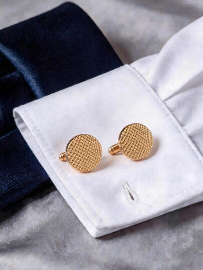 1对时尚简约休闲商务风不对称条纹不锈钢袖扣，适合男士日常搭配西装衬衫，是节日和生日送给朋友的绝佳礼物。