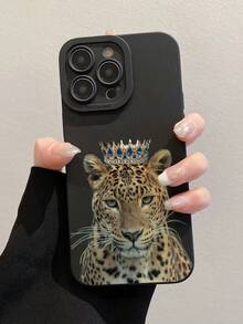 豹纹镂空黑色极简时尚创意防震手机壳，兼容 17/17Pro/17ProMax/16/11/16Pro/16Plus/16ProMax/16E/15ProMax/13/14/12/XS/XR/7G/8P，兼容三星 Galaxy S25/S25Plus/S25 Ultra/A16/A36/A26/A56/A50/A12/A32/S26/S26Plus - 彩色 - 查看 5