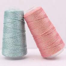 50g Gold & Silver Metallic Hollow Yarn, Handmade Knitting Yarn For DIY - Multicolor - View 3