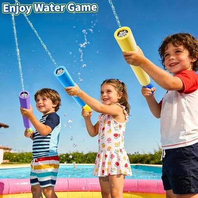12pcs Foam Water Guns, Kids Water Guns, Water Blasters, Children's Water Sprayers, Water Squirt Guns, Foam Water Shooters, 30ft Range Summer Water Guns, Fun Squirt Toys, Suitable For Pool, Beach, Summer Outdoor Party Games
