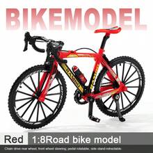 2026新款弯把赛车自行车1:8比例仿真自行车模型玩具，自行车模型摆件，桌面装饰品，派对餐桌装饰，生日/节日礼物，完美礼物 - 彩色 - 查看 8