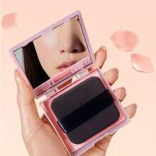 Portable Puff Oil Blotting Paper With Mirror, Rose Fragrance Oil Absorbing Sheets, Face Oil Control & Makeup Touch Up Kit - Pink - View 7