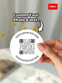 1-120 Unidades Etiquetas Personalizadas - Adesivos Personalizados, Códigos QR, Adesivos Redondos com Qualquer Imagem de Design, Logotipo, Texto, Adesivos de Material PVC à Prova d'Água, Etiquetas Personalizadas de Agradecimento, Presente Ideal Único para Ela, Amigos, Filho, Filha, Adesivos de Natal, Adesivos do Dia da Independência, Adesivos de Ação de Graças, Adesivos Holográficos, Adesivos de Casamento, Adesivos de Negócios, Adesivos de Evento Artístico, Adesivos de Papel de Parede - Multicolorido - Visão 22