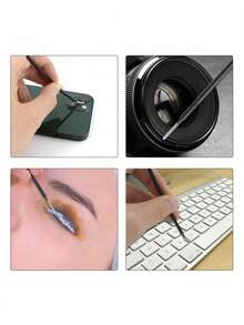 100pcs/Pack Disposable Micro Eyelash Remover Wipes, Eyelash Cleaning Sticks With Extended Cleaning Swabs, Eyelash Extension Tools - Multicolor - View 7